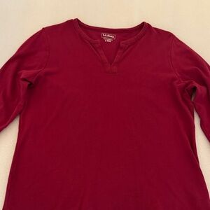 L.L. Bean Women's Burgandy Jersey Top